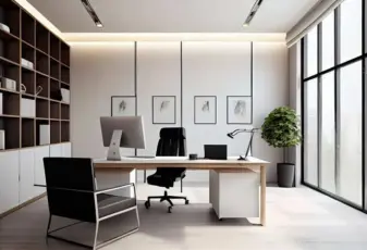 chair and table in office this is design development